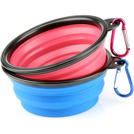 2 Dog Bowl Collapsible Travel Dog Water Bowl Portable Cat Pet Silicone Food Bowl Small
