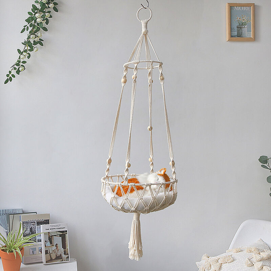 Hanging Cat Hammock - Indoor Cat Bed Cat Swing Nest Cat Lover Gifts