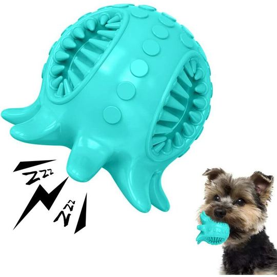 Dog Toy Ball Tooth Cleaning Octopus Shape Jolly Ball for Dogs Chew Squeaky Toys Treat Food Dispensing Ball for Small/Medium Dogs Puzzle Interactive