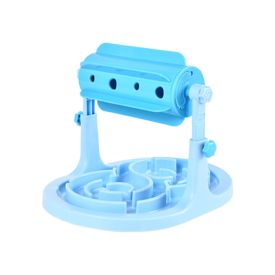 Pet 2 In 1 Dog Treat Dispensing Toy with Puzzle Feeder Interactive Treat Dispenser for Mental Exercise Blue - Muff