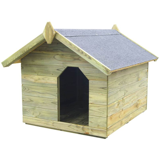 Garden Dog House with Opening Roof fsc Impregnated Pinewood VDTD29302 - Topdeal