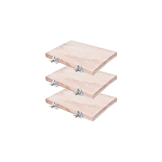 Diyiming 3 Pcs Pet Parrot Bird Cage Perches Square Wooden Stand Platform Budgie Toys Bird Tree Perches for Parakeets