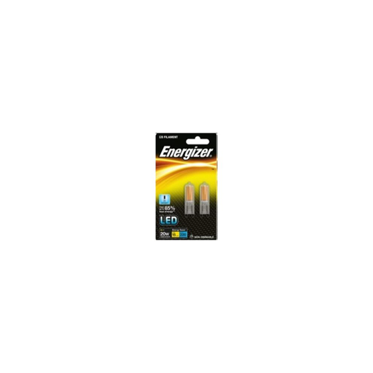 2 X Energizer Energy Saving LED Filament, 2w = 20w Lamps-6,500K 220 lm G9 [Energy Class A++]