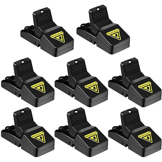Hiasdfls - Mouse Trap Rat Trap, Snap Traps with Powerful Spring, Rat Trap for Indoor Kitchen Home Garden, Reusable and Easy to Use, 8 Pack