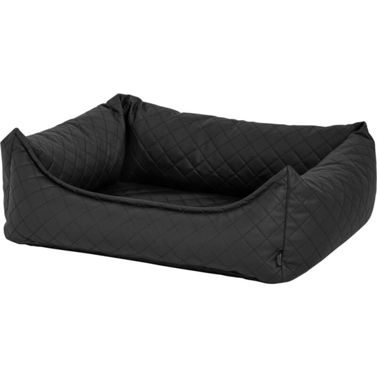 Dog Bed Skai Check 100x80x25 cm Grey Madison Grey