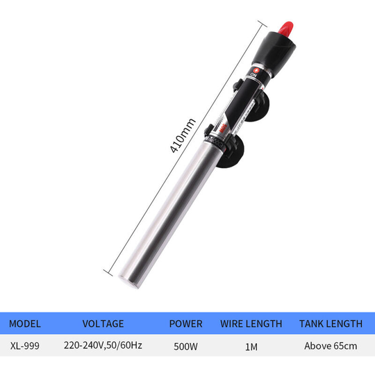 XL-999 Stainless Steel Heating Rod Aquarium Heating Rod Thermostatic Heating Rod (500W)