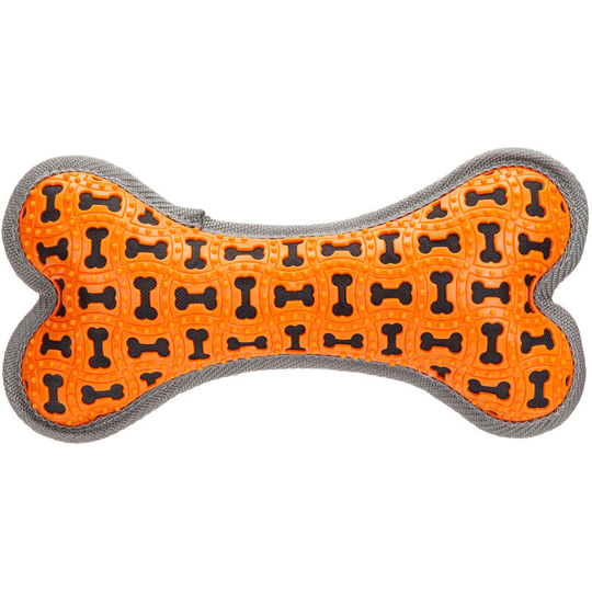 VFM/ Crufts Tough Toy Bone with Squeaker, Dog Toy, Pet Toy (Dimensions: 27.8cm x 20cm x 4cm)
