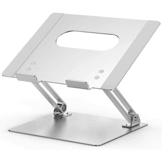 LS10 Laptop Stand, Ergonomic Laptop Stand, Aluminum Laptop Stand Compatible with 10-14 Inch Air, Pro, Dell, HP, Lenovo (Silver)