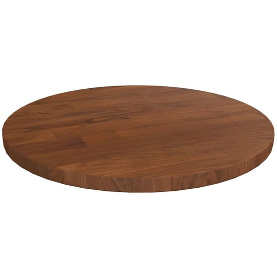 Round Table Top Dark Brown Ø30x1.5 cm Treated Solid Wood Oak Vidaxl Brown