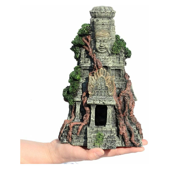 Aquarium Decoration Cave Buddha Statue Building Fish Tank Decoration, Fish Shrimp And Reptile Hideout
