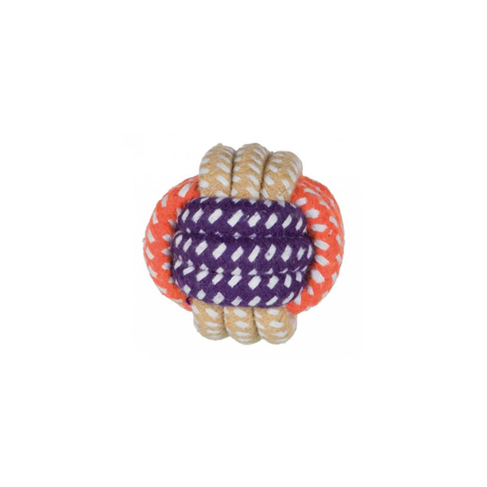 Rope Ball, Ø 6cm - Dog Toy Ball Trixie Cotton Mix Throw Fetch Games Strong - dog toy rope ball trixie cotton mix 6 cm throw fetch games strong tough