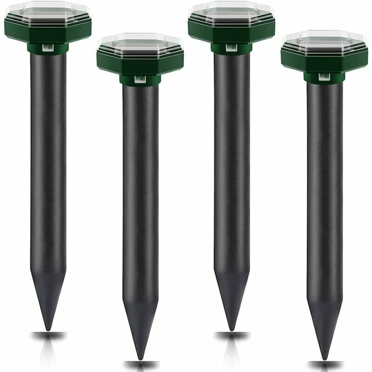 Monly - Mole Repeller Set of 4,Mole Repellent,Ultrasonic Mole Repeller,Mole Repeller,Ultrasonic Solar Mole Repeller,Solar Mole Repeller,for Lawn