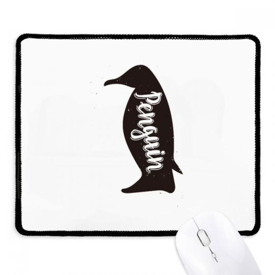 Penguin Black And White Animal Mousepad Stitched Edge Mat Rubber Gaming Pad