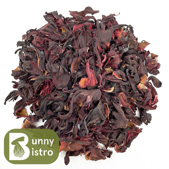 (1kg) Bunny Bistro Dried Hibiscus Flowers - Whole Flowers, Rabbit Treat