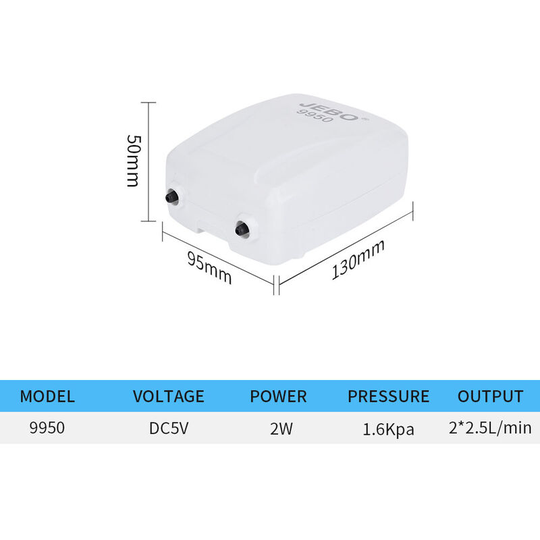 Aquarium Air Pumps Ultra Silent High Energy Saving Air Pump Portable Outdoor Air Pump Oxygen Fishing Machine, white