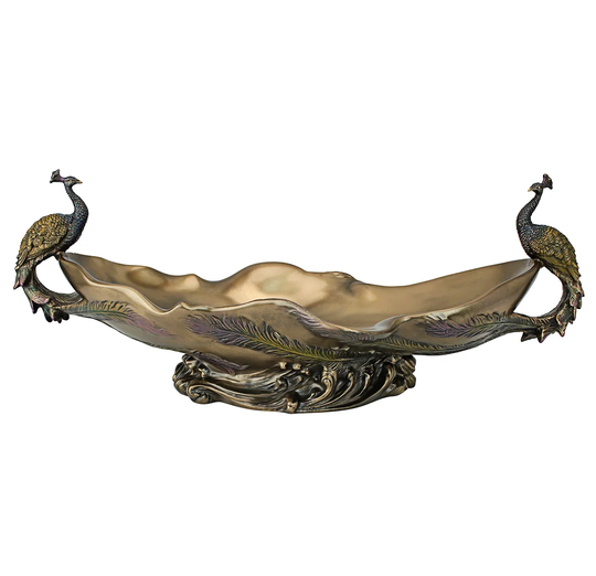 Peacock's Decorative Centerpiece Sculpture
