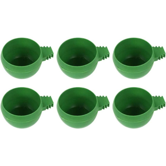 20pcs Waterer Feeders Plastic Bird Feeder Bowl Food Cup Food for Small Bird Parrot Pigeon