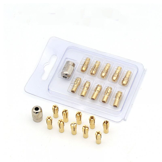 Electric Drill Collet Micro Mini Twist Drill Bit Set Electric Grinder Chuck Holder -Set of 10 M7 Nuts + Shank Diameter 4.8 - Thsinde