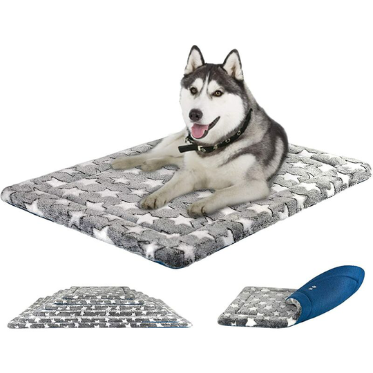 Reversible Dog Bed (Hot and Cold), Stylish High Density Foam Dog Cushion, Washable Mat for Pets