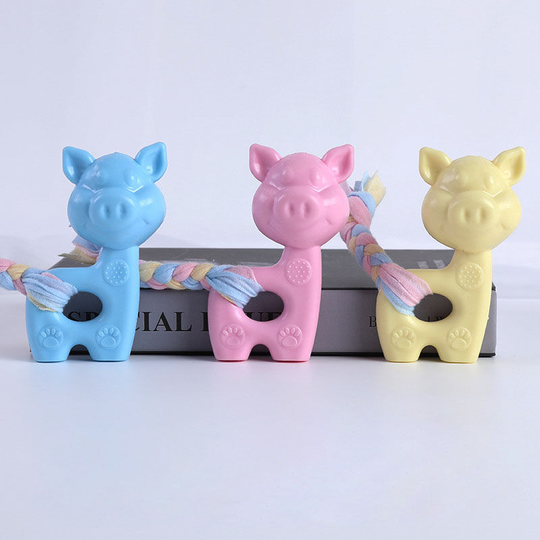 Puppy Chew Toys, 3 Pcs Dog Teething Chewing Toy Set ,Interactive Pet Toys Gift piggy - Muff