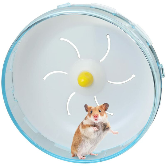 Echoo - Hamster Exercise Wheel, 18cm Silent Jogging Exercise Toy Hamster Cage Accessory for Dwarf Hamster Gold Silk Shih Tzu Bear (18cm Blue)