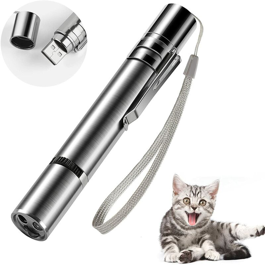 Cat Dog Interactive Toys LED Light Up Cat Toy Electric Cat Toys For Exercise Training USB Rechargeable Interactive Game