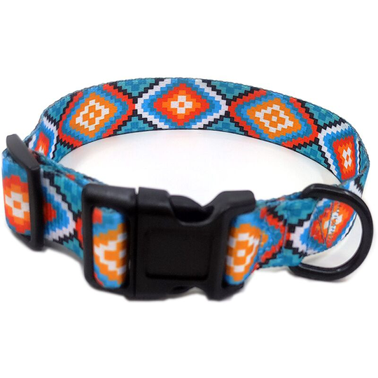 Dog Collar And Leash Set, Classic Plaid Pattern, Adjustable Nylon Collar,