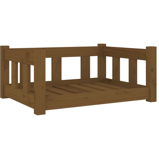 Dog Bed Honey Brown 65.5x50.5x28 cm Solid Wood Pine Vidaxl Brown
