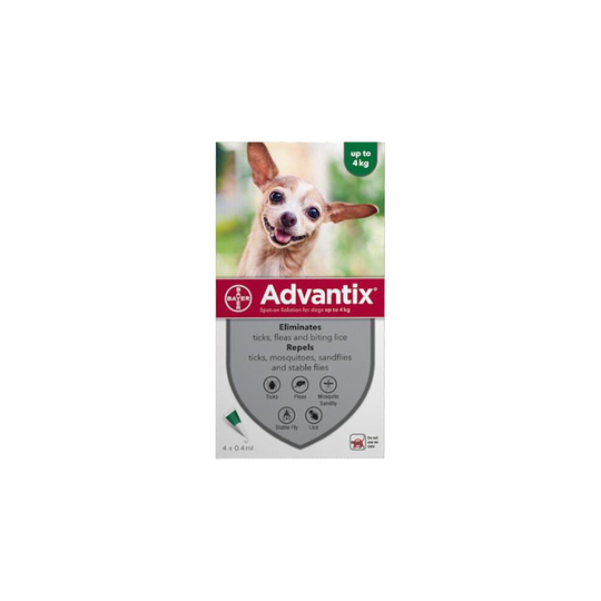 (4 Pack) Advantix for Dogs Under 4 kg