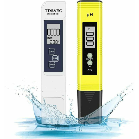 Echoo - Swimming Pool ph Tester, Electronic 4-in-1 ph tds Meter Water Quality Tester, Temperature with lcd Display,Test for Potable, Aquariums,