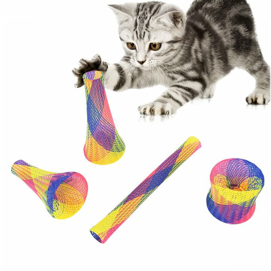 Cat Toy,Kitten Toy,Indoor Cat Toy,Interactive Cat Toy,Spiral Spring Game,Cat Toy Spring,for Cat Biting,Playing With Owner,10PCS