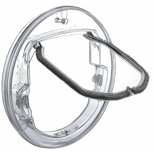 Dog Door Window Door Round Clear Flap Door with 4 Way Lock & Liner Kit for Cat Puppy Doggie Best Fits for Screen Window, Sliding Glass Door