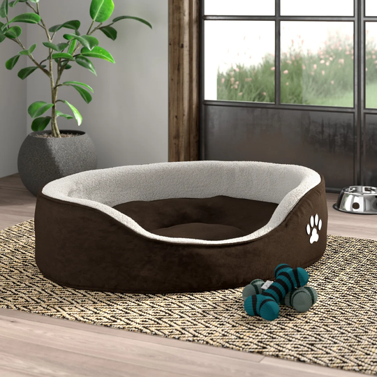 Wiley Bolster Cushion in Brown/Cream