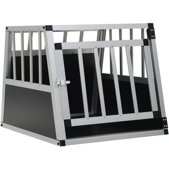 Dog Cage with Single Door 54x69x50 cm vidaXL - Silver