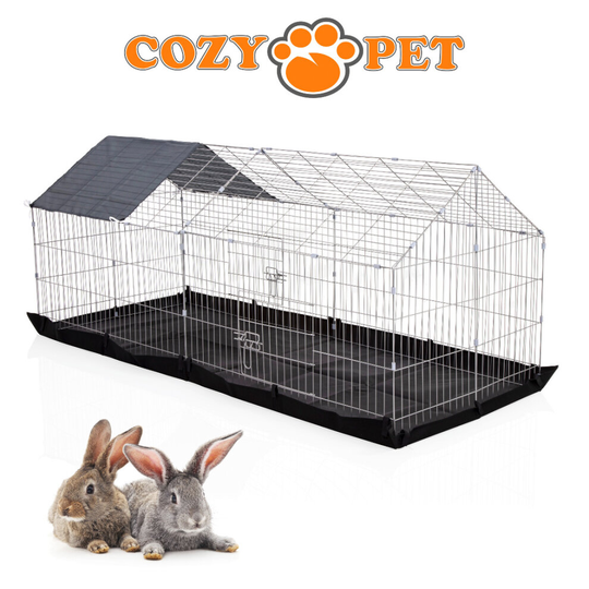 Cozy Pet Rabbit Run With Floor Guinea Pig Playpen Chicken Puppy Cage Hutch RR10