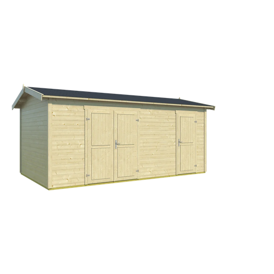 Tuvalu 18 x 11 Ft. Tongue and Groove Log Cabin