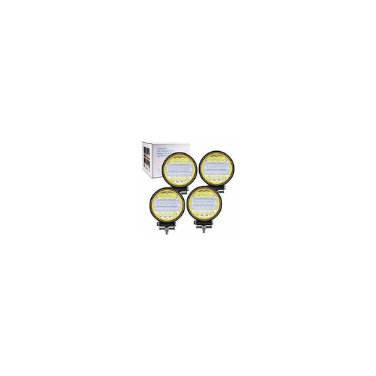 4Pcs 72W led Work Light, Tractor Led Work Light ,4.5" Spotlight Work Light Spot Flood Lights Fog Lights con Amber Angel Eyes for Motorcycle Truck Off