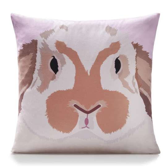 Ethbun Holland Lop Rabbit Scatter Cushion with Filling