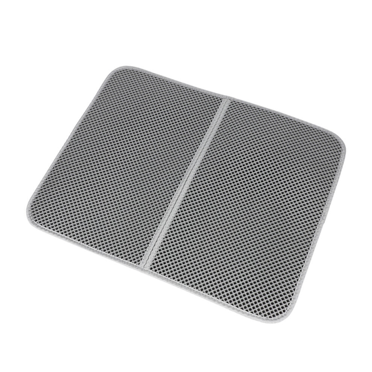 (Grey) Double Cat Litter Box Trapper Mat Pad Large