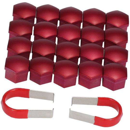 Set of 20pcs Universal 17mm Chrome Plastic Car Wheel Nut Covers Bolt Caps