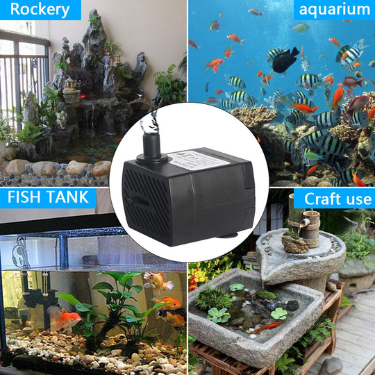 Submersible Pump, 2.5W 1800L/H Mini Aquarium Pump, Pond Fountain Fish Tank Adjustable Fountain Pump, 1.5m Line