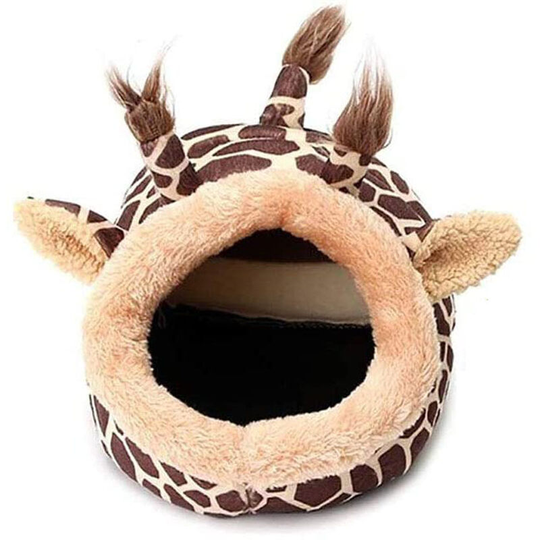 Hamster House Bed, Cotton Nest for Hamster, Bed House Cage Nest, Soft Detachable Giraffe Shape Small Animal House Bed for Hamster, Hedgehog, Guinea