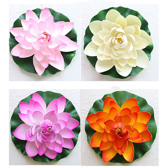 Floating Lotus - Pool Decoration - For Festival - Nude Pink + White + Dark Pink + Sunset [Energy Class a +]