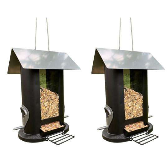 Wentworth Bird Seed Feeder with 4 Feeding Ports (Set of 2)
