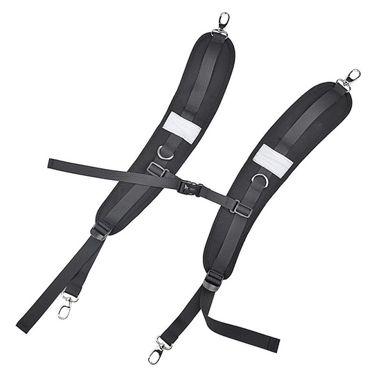 Replacement Adjustable Padded Waterproof Backpack Straps - Black, Adult