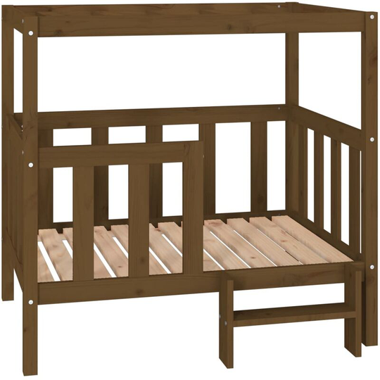 Dog Bed Honey Brown 105.5 x 83.5 x 100 cm Solid Wood Pine Vidaxl Brown