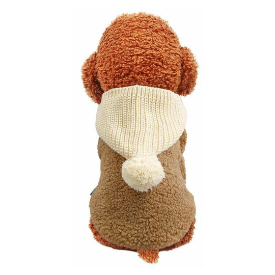 Pet clothes Winter winter vest for pets cat clothes Autumn and winter more Velvet dog clothes Vest Brown l-