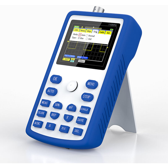 FNIRSI-1C15 2.4 Inch Screen Handheld Portable Digital Oscilloscope 500MS/S Sampling Rate with 110MHz Bandwidth 1KHz/3.3V Calibration Square Wave