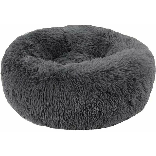 40cm Sleeping Basket Dog Cat Basket, Round Cushion Winter Warm Plush Pet Bed Dark Gray Soft and Comfortable Cushions for Dog Kennels Keep Warm and