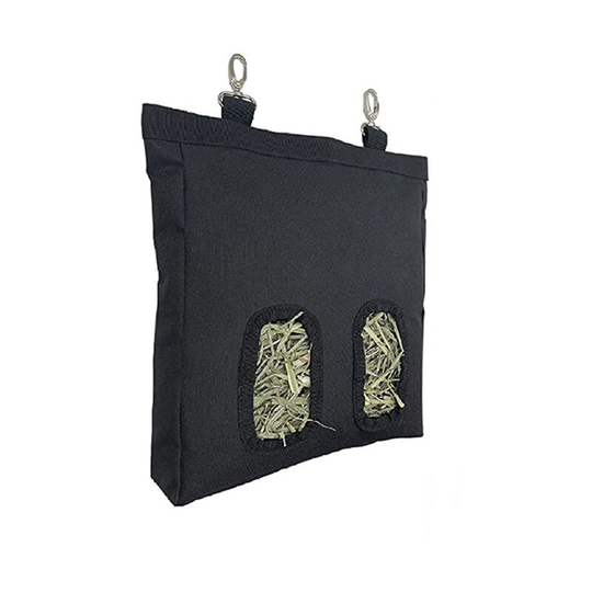 Muff - Rabbit Hay Feeder Bag, Guinea Pig Hay Feeder Storage ,Hanging Feeding Hay 600D Oxford Cloth Fabric s Black